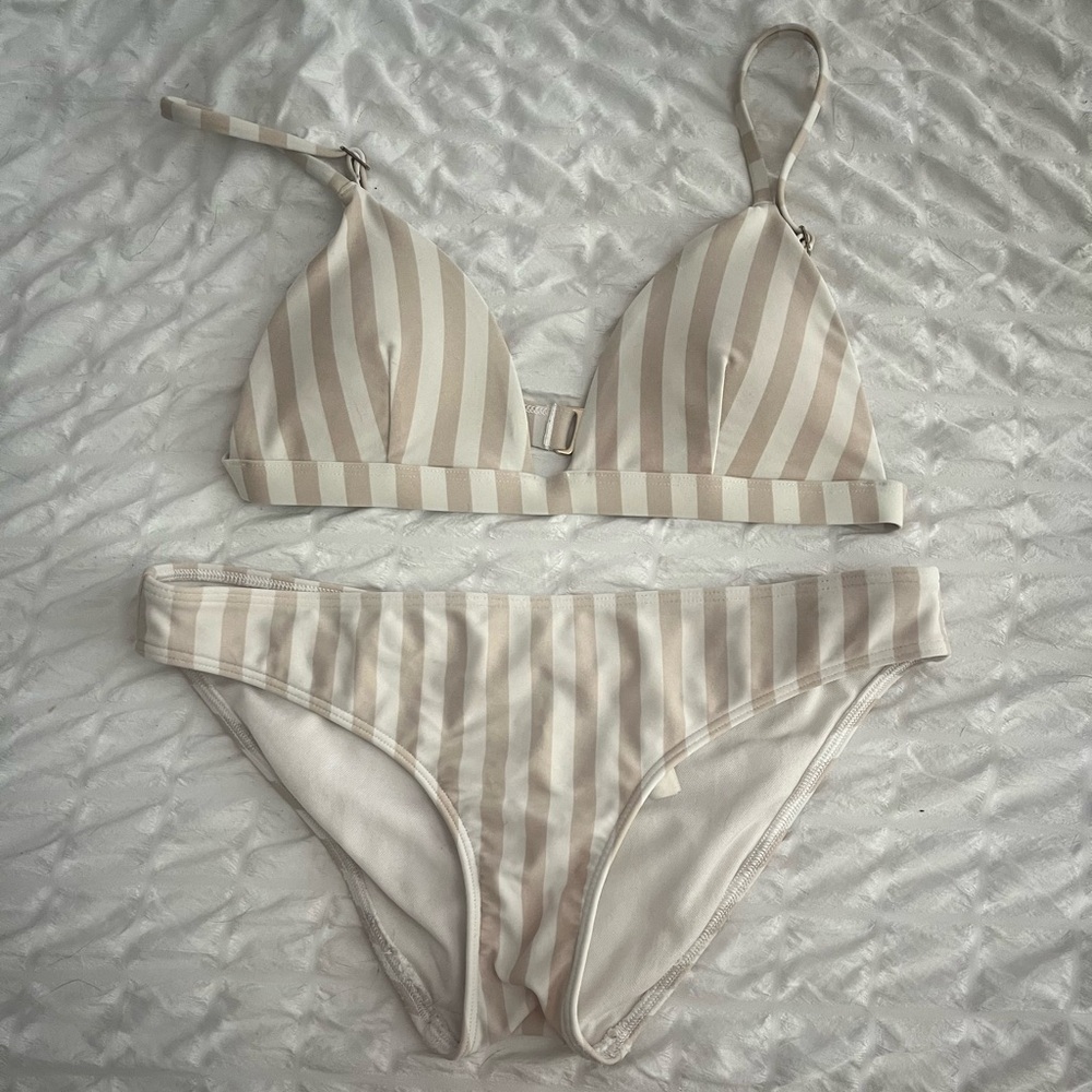 Beige Hollister Triangle Bikini